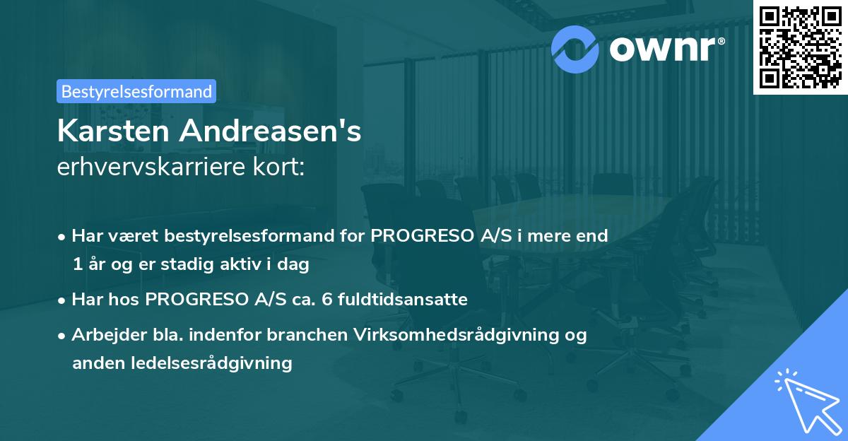 Karsten Andreasen's erhvervskarriere kort
