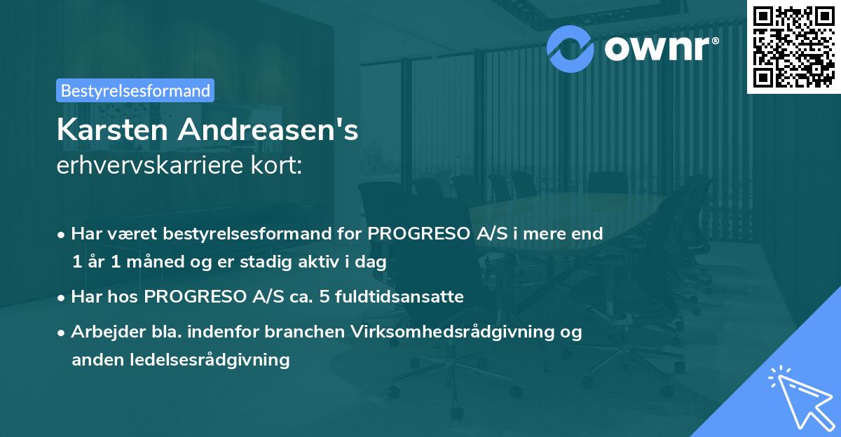 Karsten Andreasen's erhvervskarriere kort