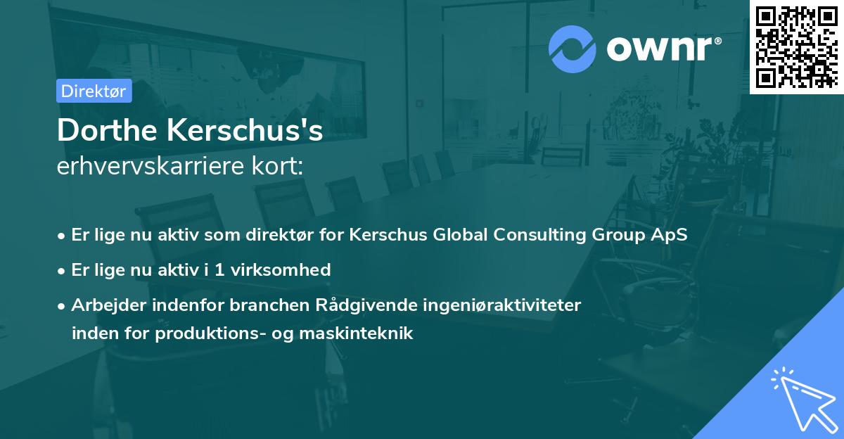 Dorthe Kerschus's erhvervskarriere kort
