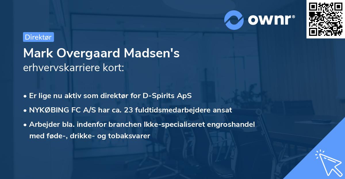 Mark Overgaard Madsen's erhvervskarriere kort