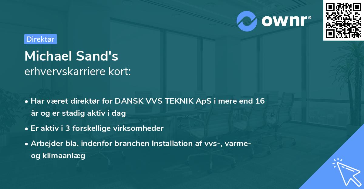 Michael Sand's erhvervskarriere kort