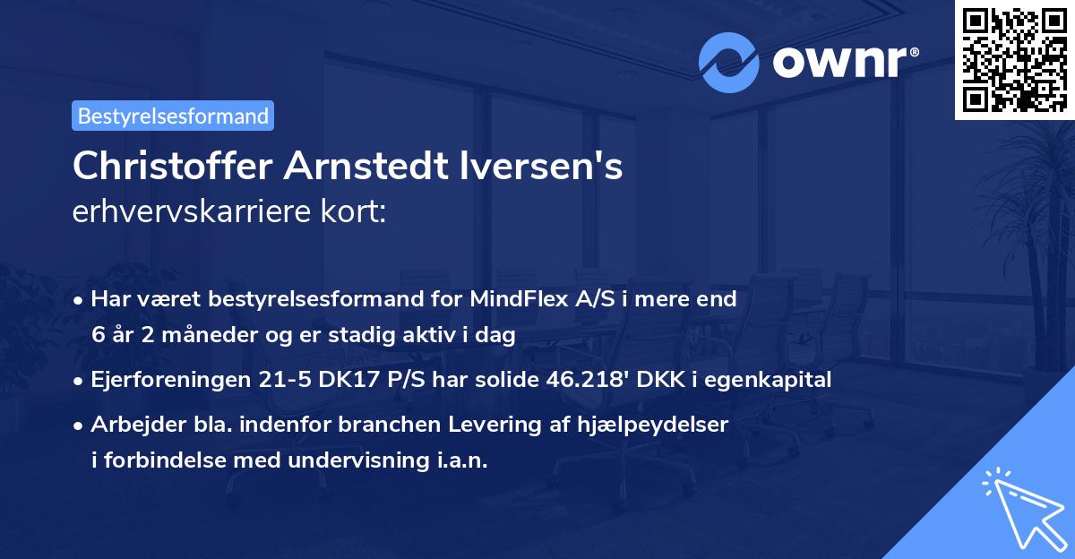 Christoffer Arnstedt Iversen's erhvervskarriere kort