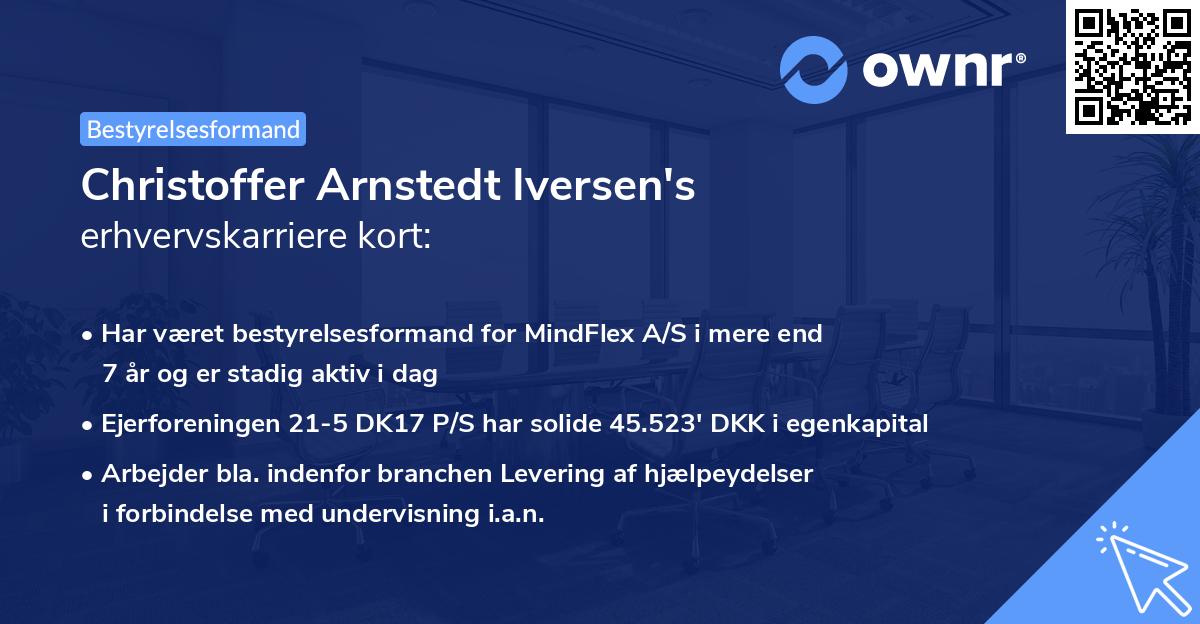 Christoffer Arnstedt Iversen's erhvervskarriere kort