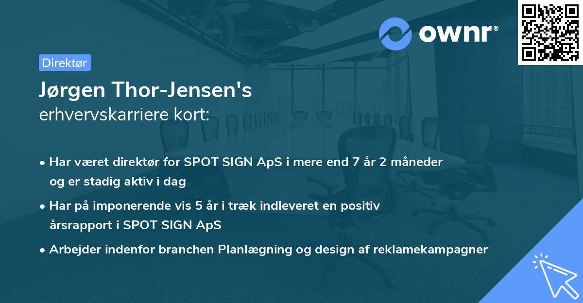 Jørgen Thor-Jensen's erhvervskarriere kort