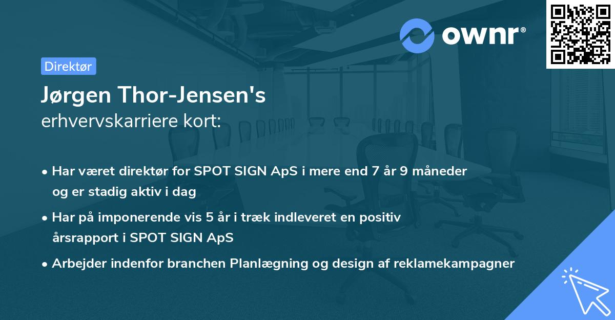 Jørgen Thor-Jensen's erhvervskarriere kort