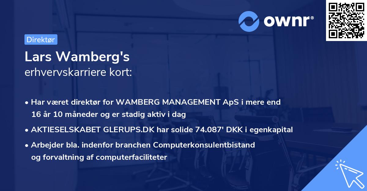 Lars Wamberg's erhvervskarriere kort