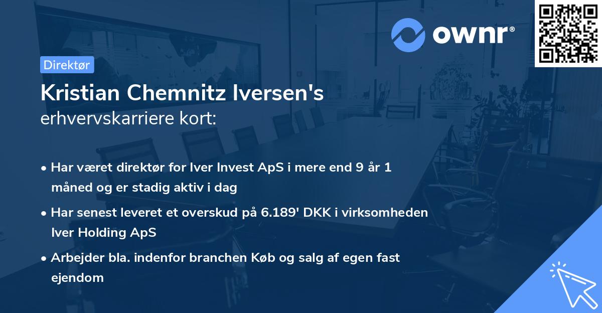 Kristian Chemnitz Iversen's erhvervskarriere kort