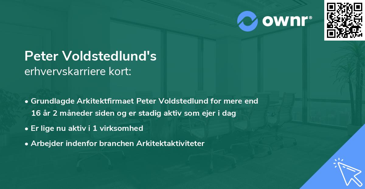 Peter Voldstedlund's erhvervskarriere kort