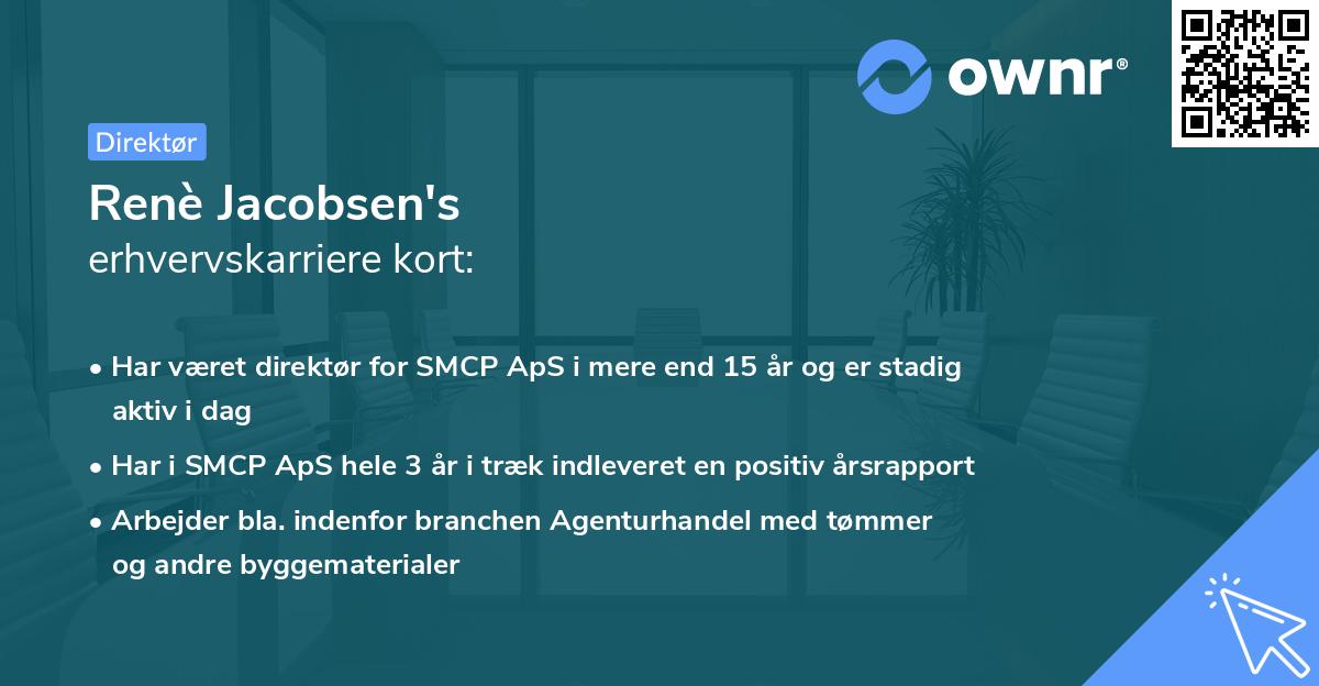 Renè Jacobsen's erhvervskarriere kort