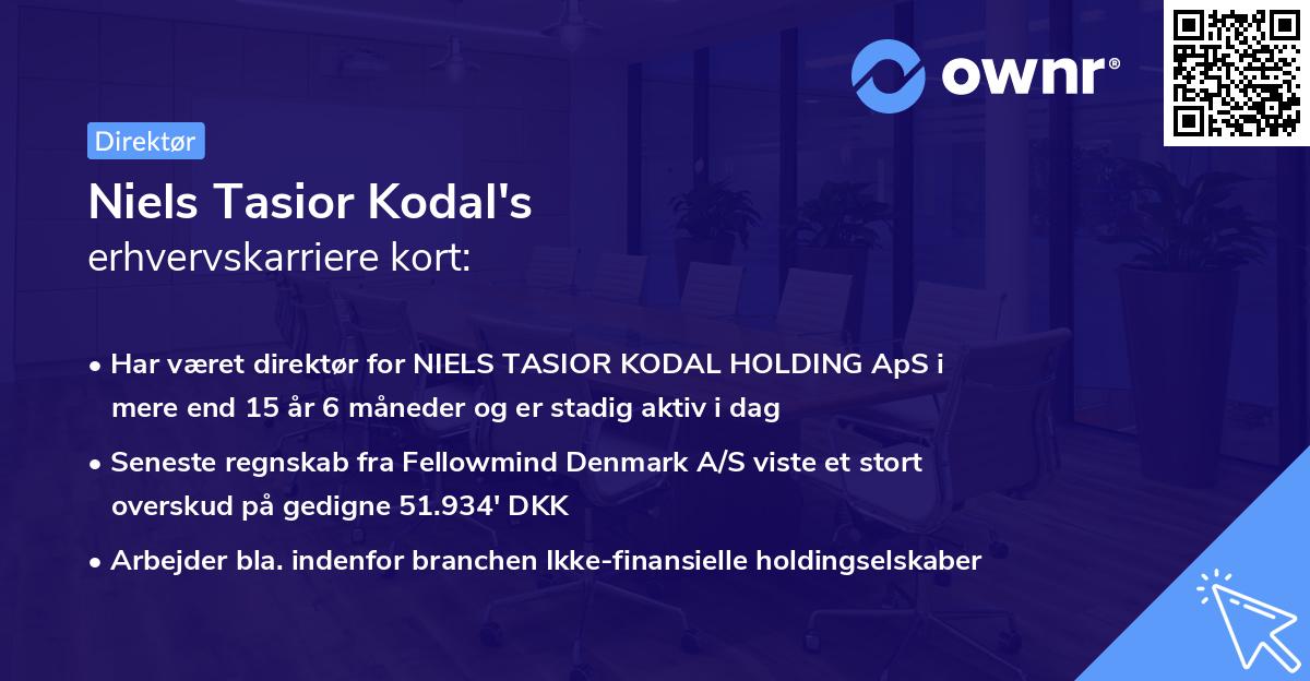 Niels Tasior Kodal's erhvervskarriere kort
