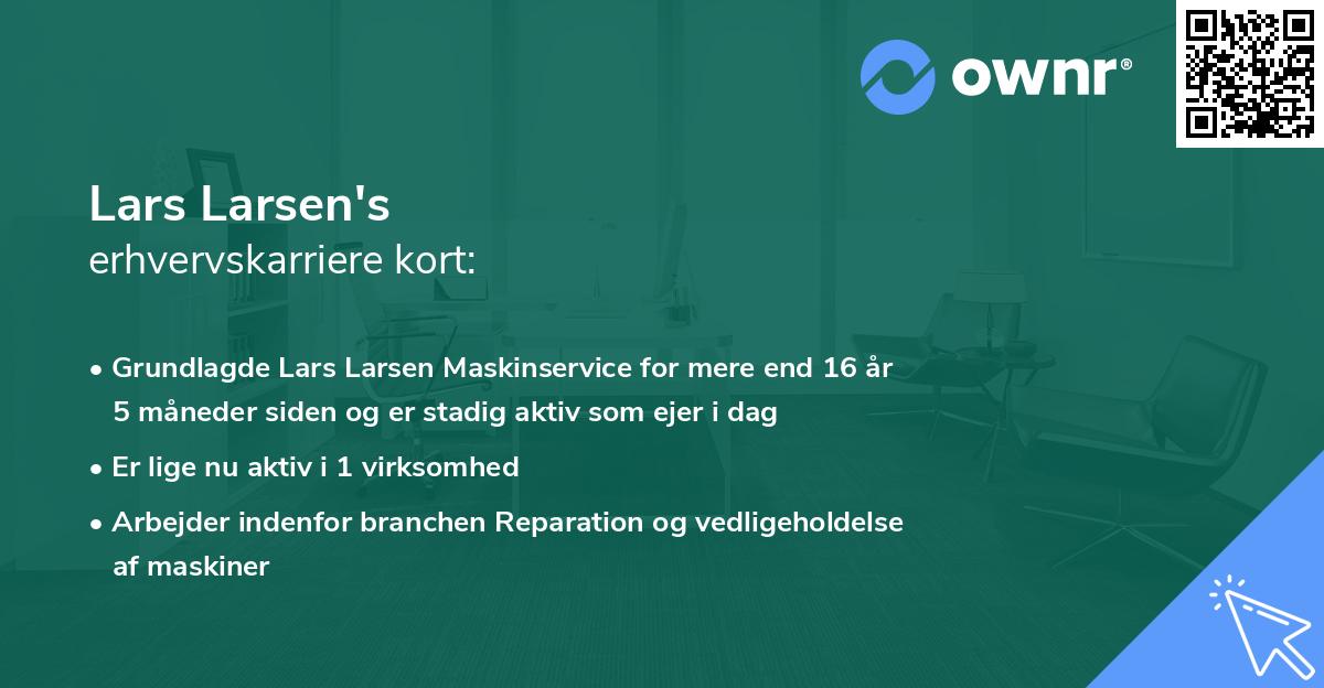 Lars Larsen's erhvervskarriere kort