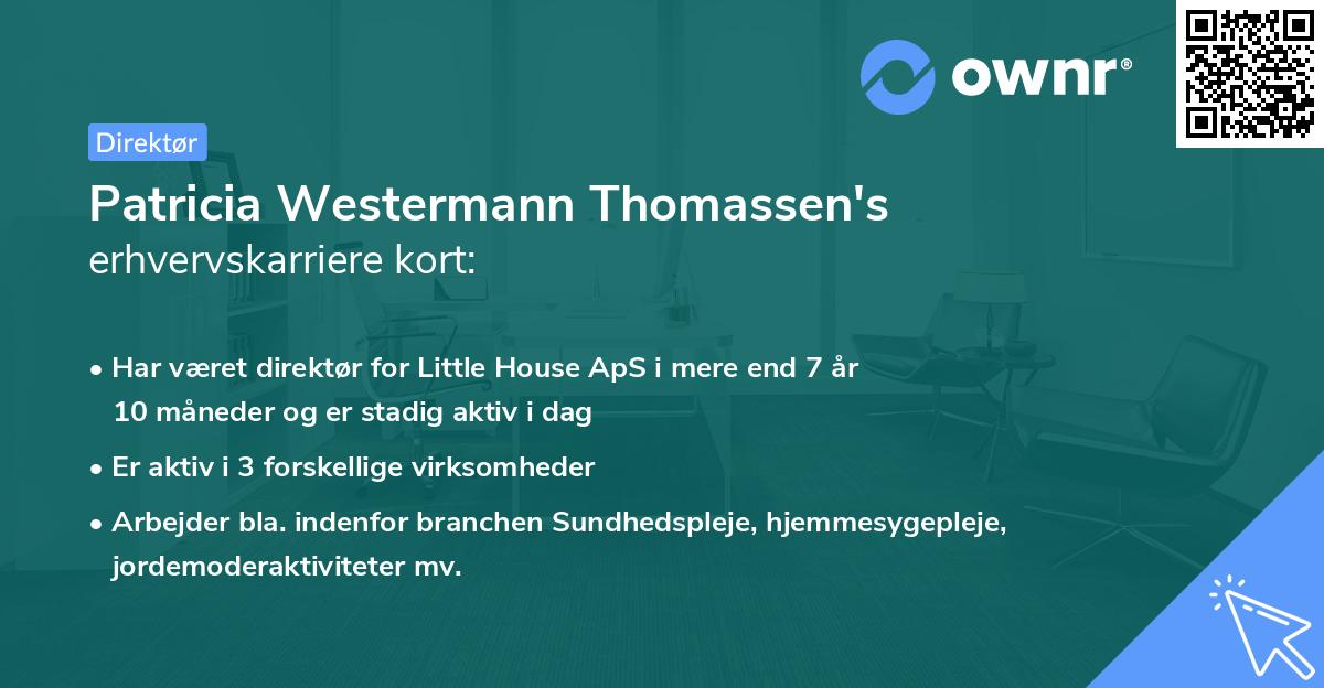 Patricia Westermann Thomassen's erhvervskarriere kort