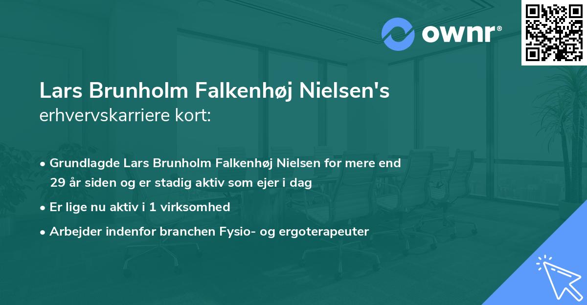 Lars Brunholm Falkenhøj Nielsen's erhvervskarriere kort