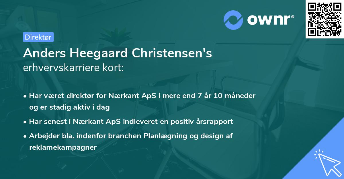 Anders Heegaard Christensen's erhvervskarriere kort