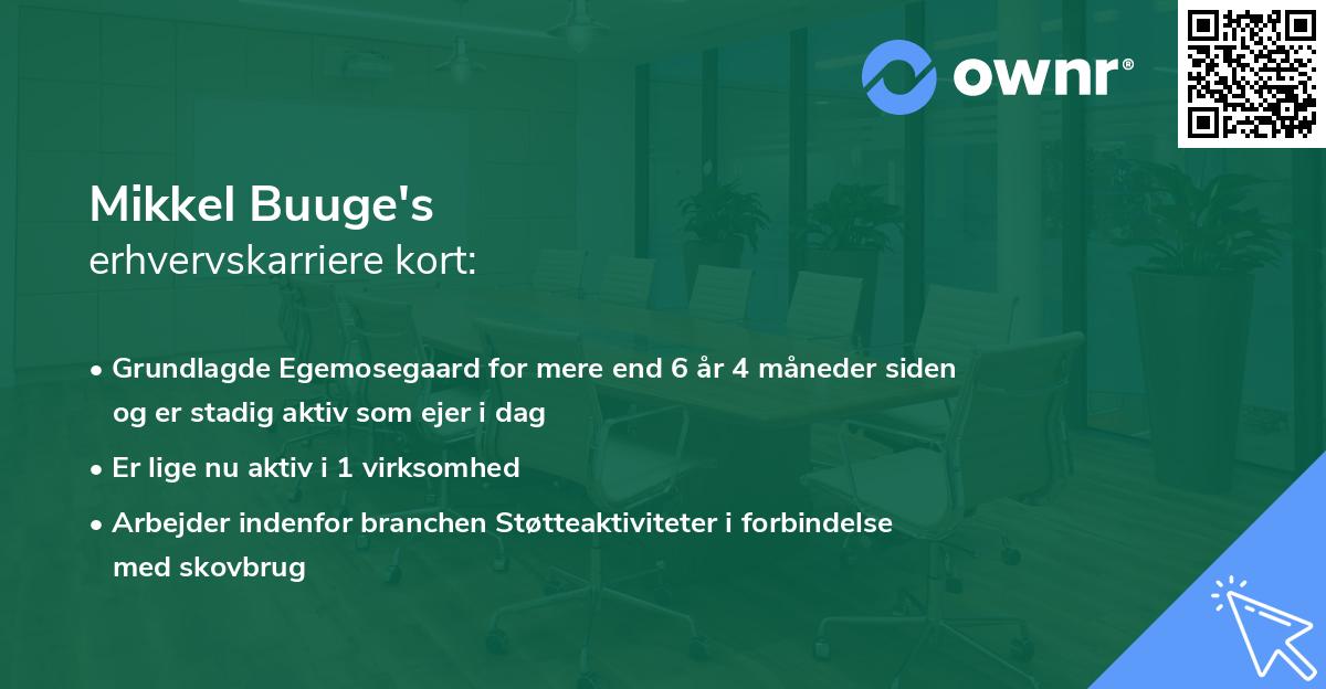 Mikkel Buuge's erhvervskarriere kort