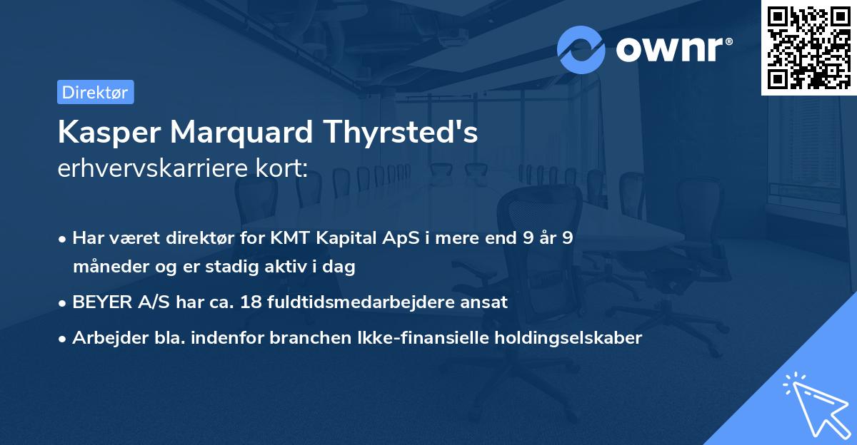 Kasper Marquard Thyrsted's erhvervskarriere kort