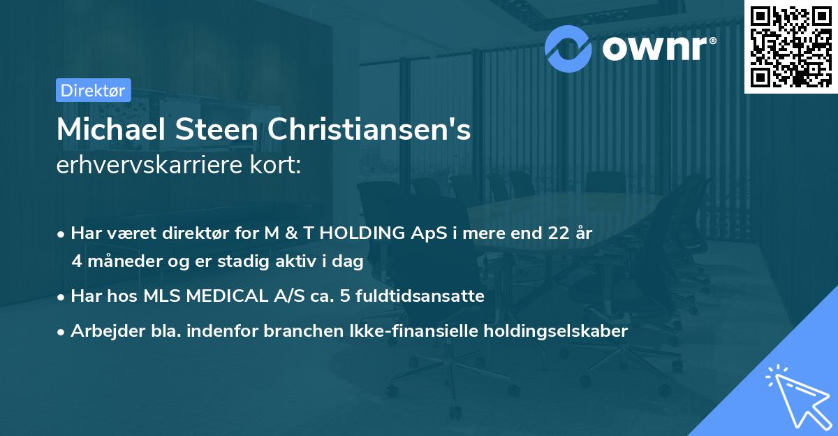 Michael Steen Christiansen's erhvervskarriere kort