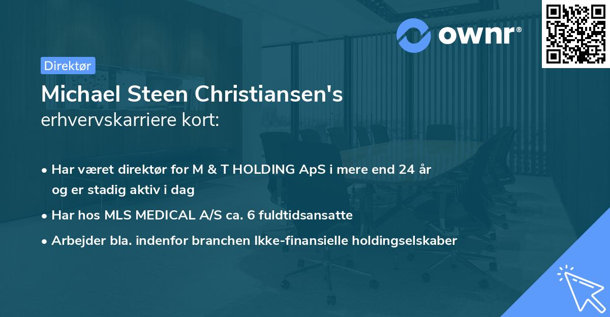 Michael Steen Christiansen's erhvervskarriere kort