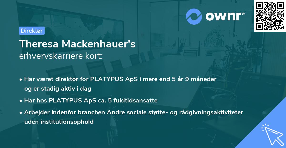 Theresa Mackenhauer's erhvervskarriere kort