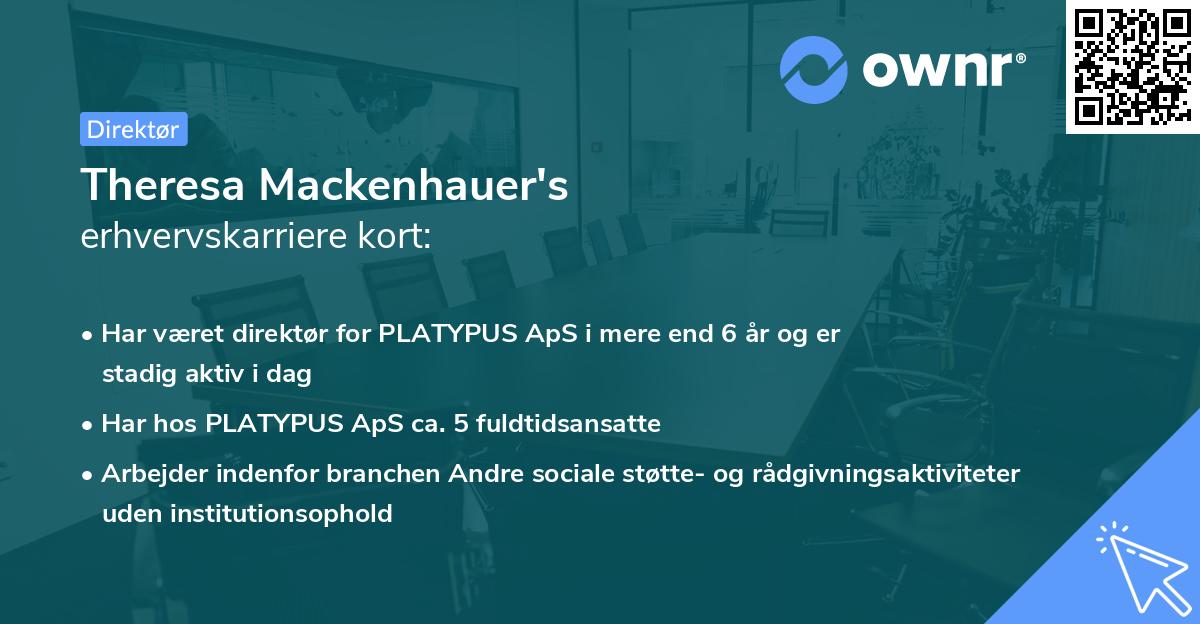 Theresa Mackenhauer's erhvervskarriere kort