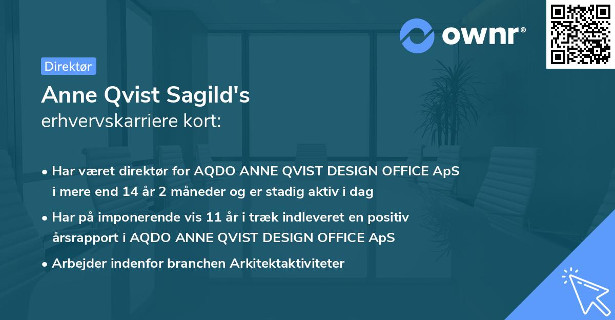 Anne Qvist Sagild's erhvervskarriere kort