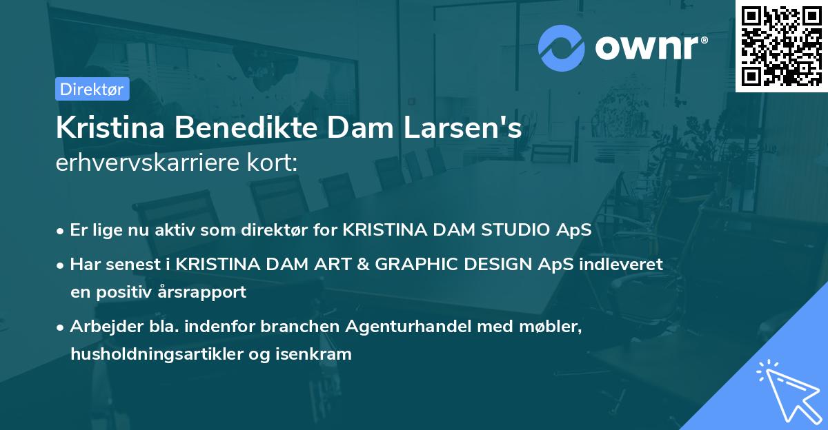 Kristina Benedikte Dam Larsen's erhvervskarriere kort