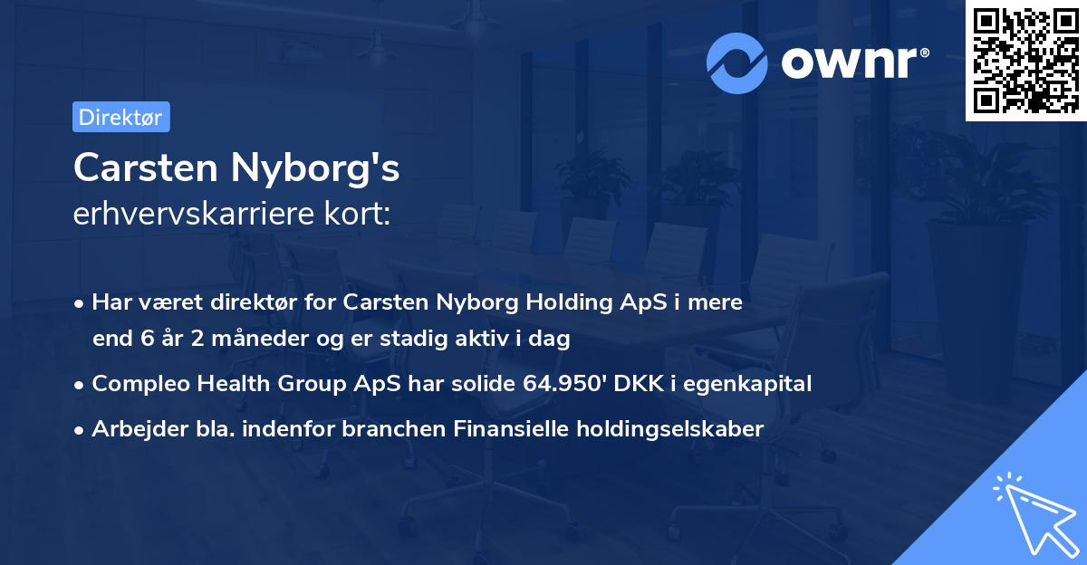 Carsten Nyborg's erhvervskarriere kort