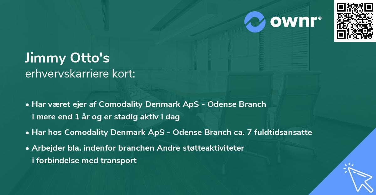 Jimmy Otto's erhvervskarriere kort