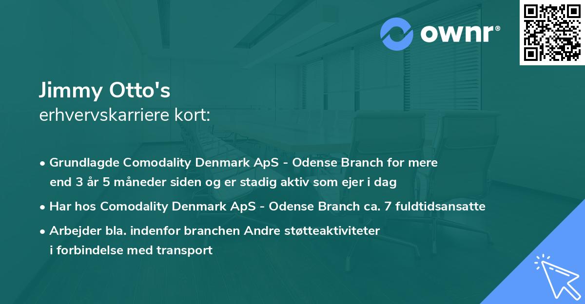 Jimmy Otto's erhvervskarriere kort