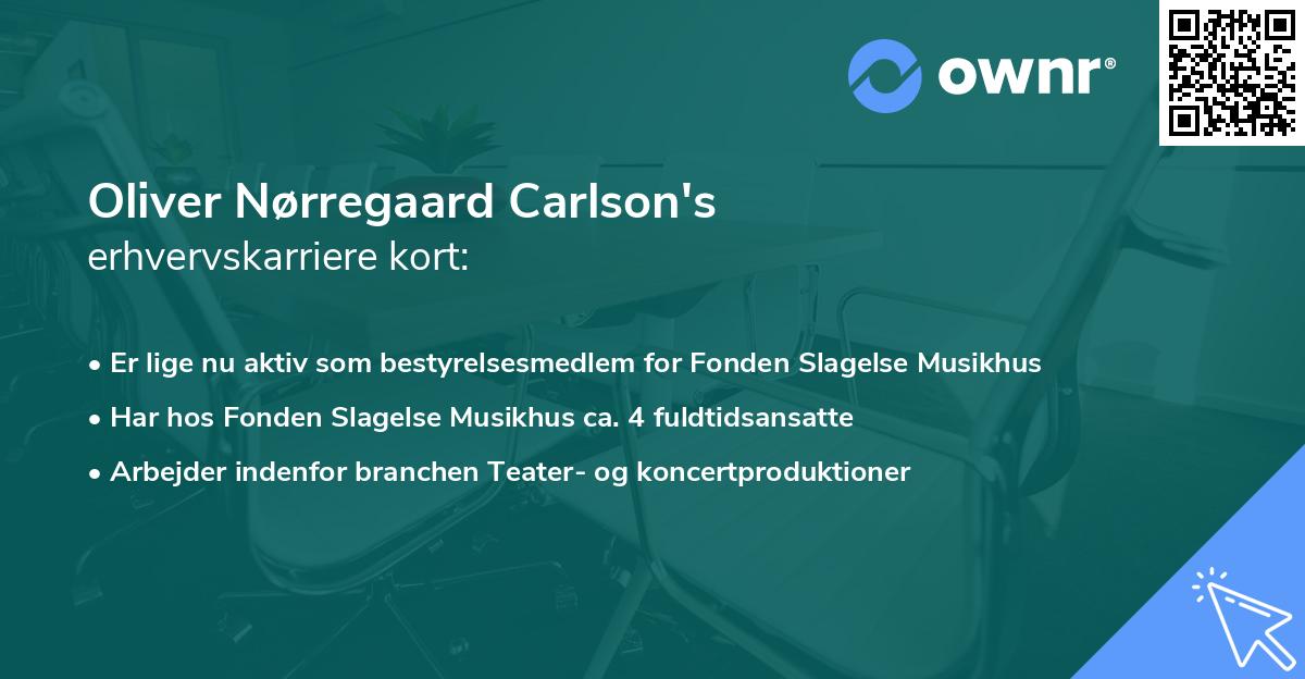 Oliver Nørregaard Carlson's erhvervskarriere kort