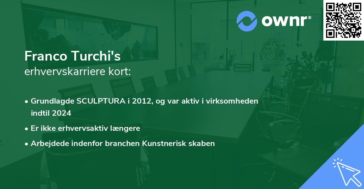 Franco Turchi's erhvervskarriere kort
