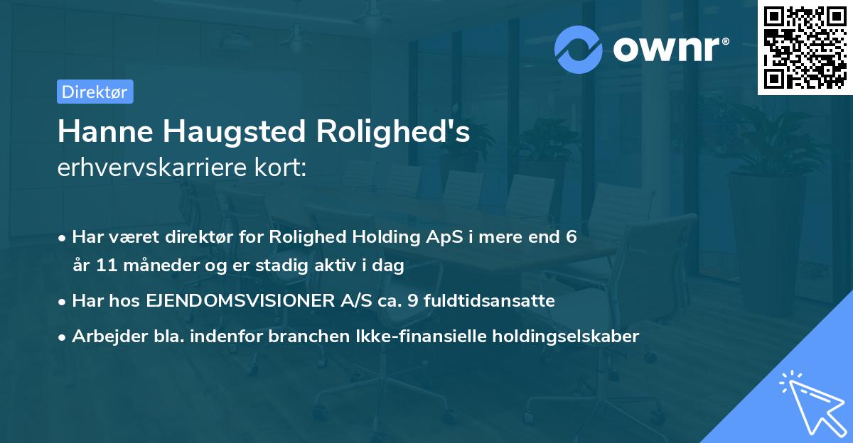 Hanne Haugsted Rolighed's erhvervskarriere kort