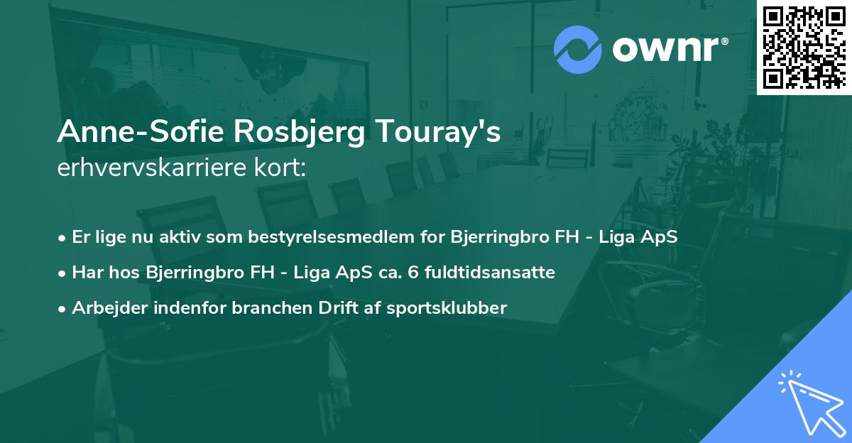 Anne-Sofie Rosbjerg Touray's erhvervskarriere kort