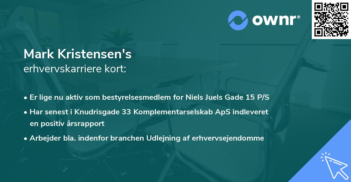 Mark Kristensen's erhvervskarriere kort