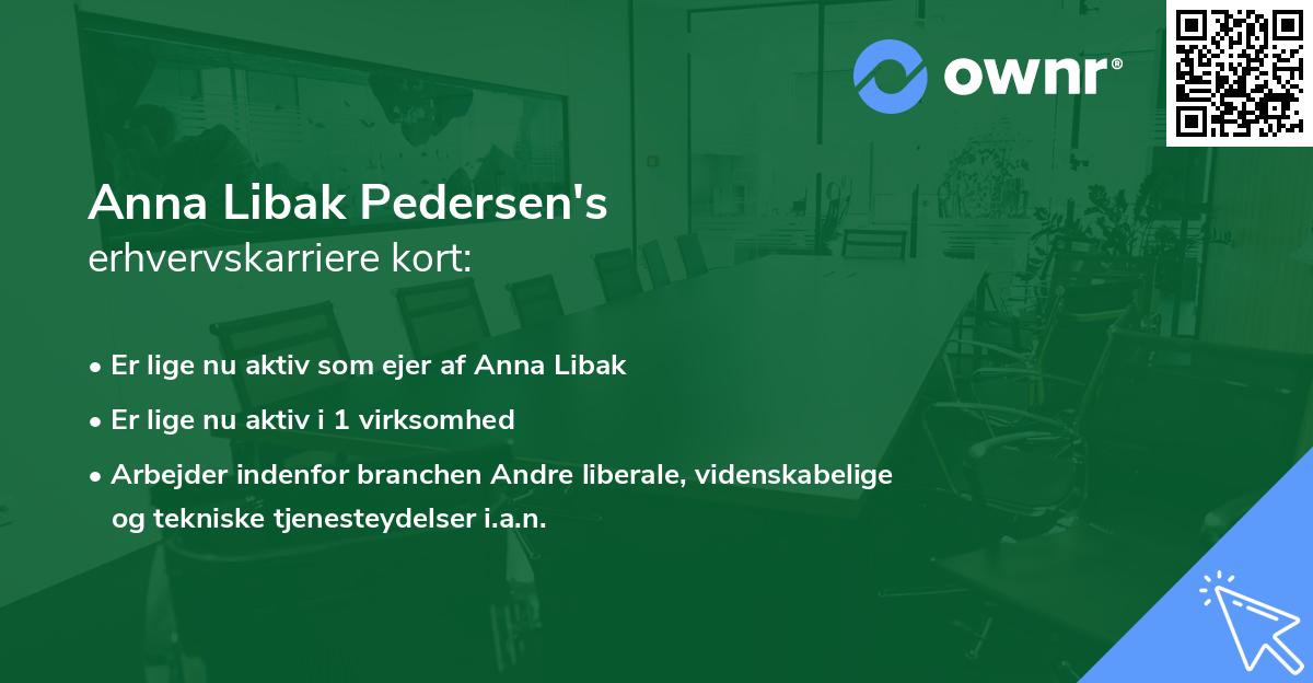 Anna Libak Pedersen's erhvervskarriere kort