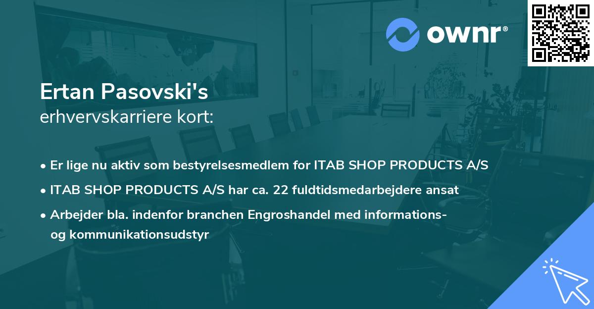 Ertan Pasovski's erhvervskarriere kort