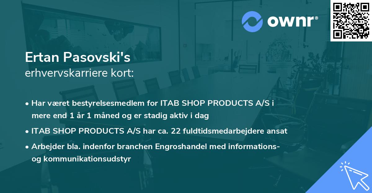 Ertan Pasovski's erhvervskarriere kort