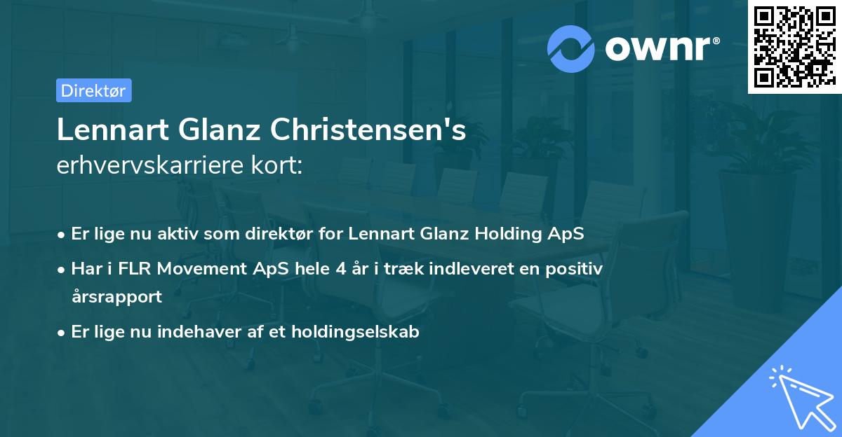 Lennart Glanz Christensen's erhvervskarriere kort