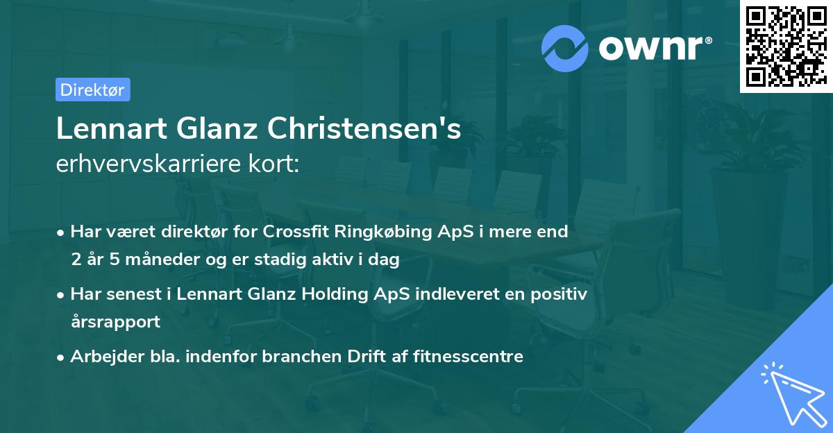 Lennart Glanz Christensen's erhvervskarriere kort