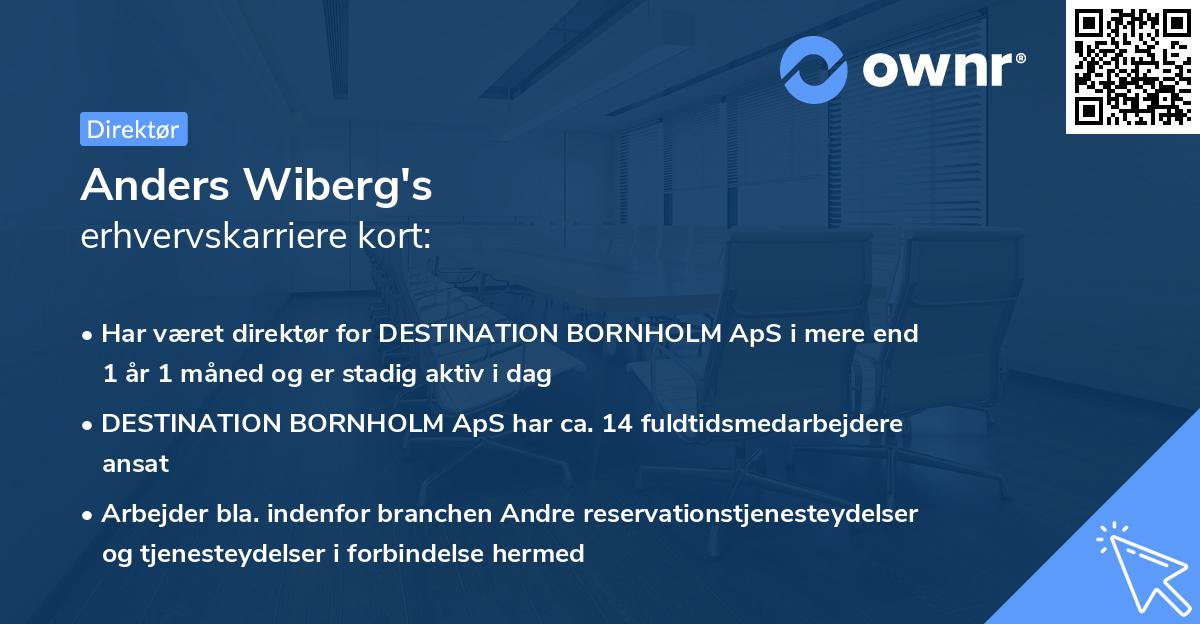 Anders Wiberg's erhvervskarriere kort