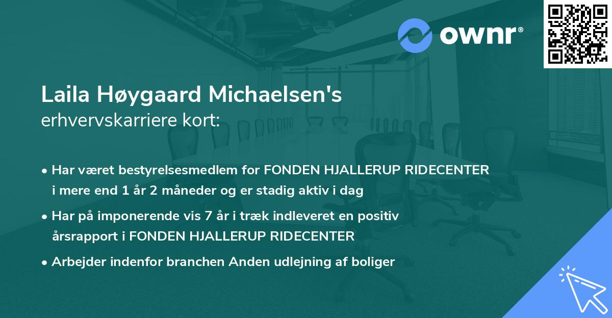 Laila Høygaard Michaelsen's erhvervskarriere kort