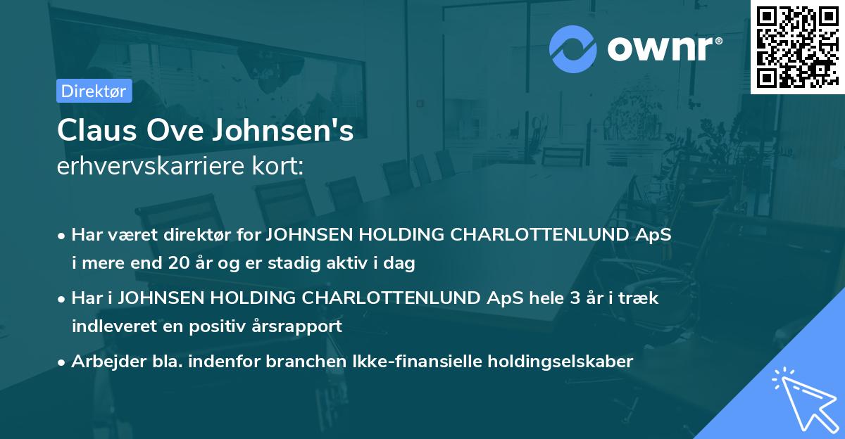 Claus Ove Johnsen's erhvervskarriere kort