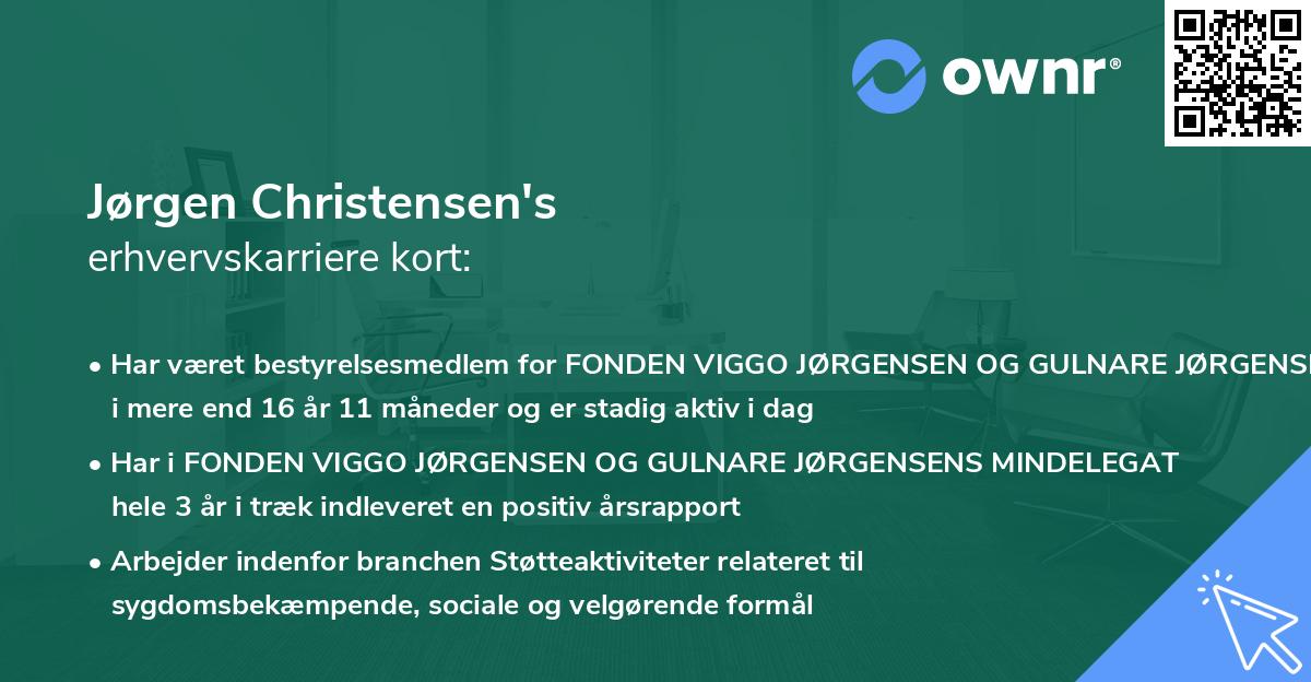 Jørgen Christensen's erhvervskarriere kort