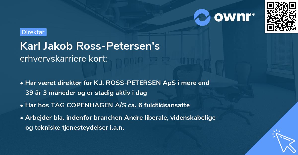 Karl Jakob Ross-Petersen's erhvervskarriere kort