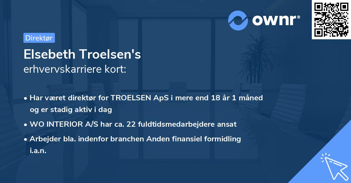 Elsebeth Troelsen's erhvervskarriere kort