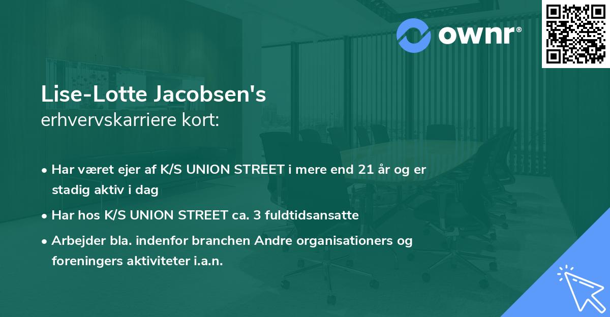 Lise-Lotte Jacobsen's erhvervskarriere kort