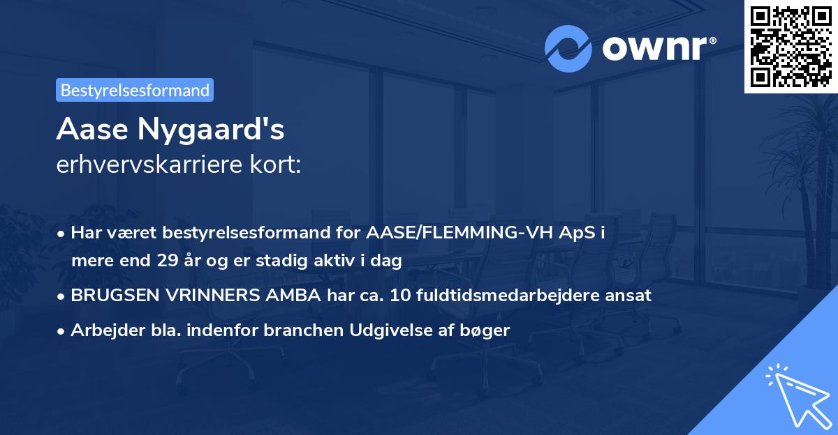Aase Nygaard's erhvervskarriere kort