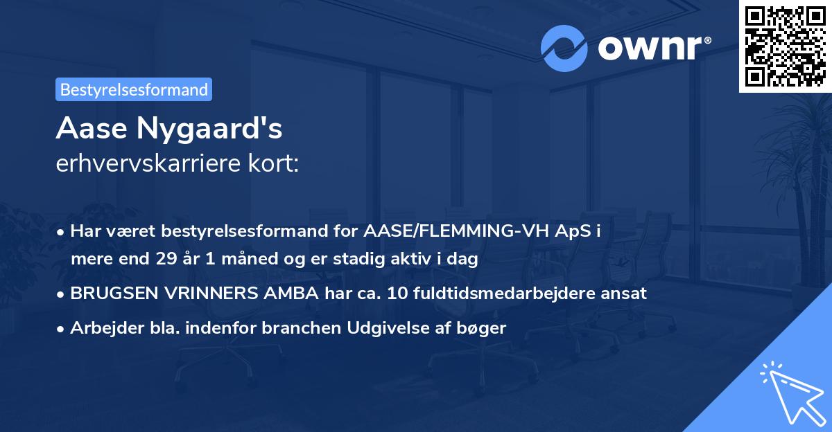 Aase Nygaard's erhvervskarriere kort