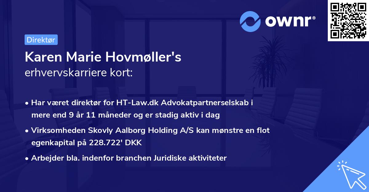 Karen Marie Hovmøller's erhvervskarriere kort
