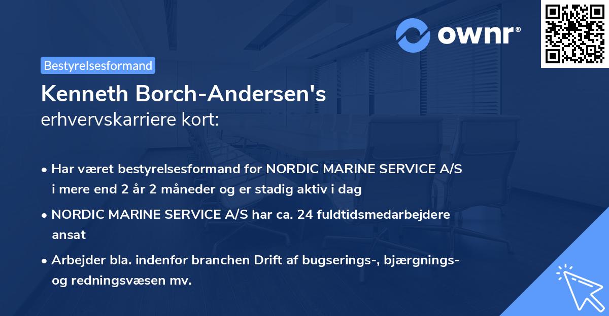 Kenneth Borch-Andersen's erhvervskarriere kort